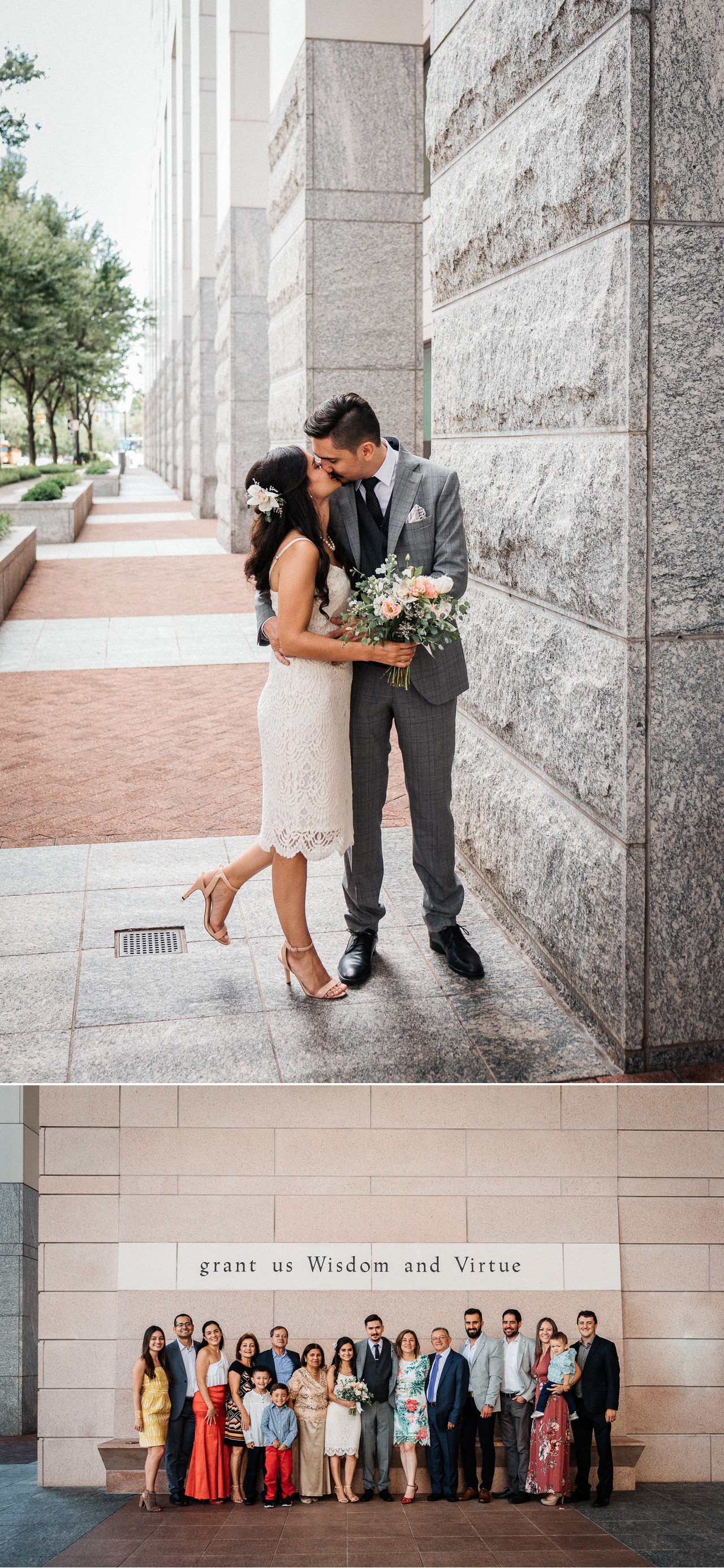 Charlotte Elopement Photographer, North Carolina Elopement, Elopement at Mecklenburg County Courthouse, Uptown Elopement, Rebecca Stone Photography, City Elopement, Charlotte Wedding Photography